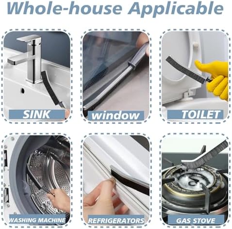 CUNGLIN Crevice Cleaning Brush Narrow Gap Tool for Bathroom Tile Radiator Window Sink and More