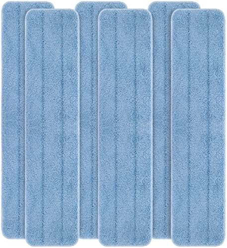 LTWHOME 24 Inch Microfiber Mop Refill Pads Pack of 6 Blue
