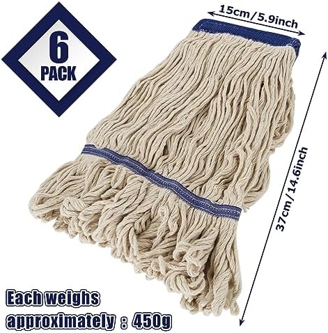 ZOFORTY 6Pc Loop-End Mop Head Refills