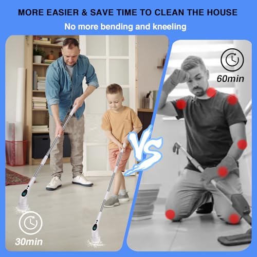 TiKenSo Electric Spin Scrubber with 3 Speeds and Voice Broadcast