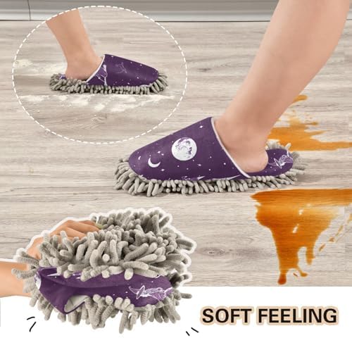 FLildon Microfiber Mop Slippers Halloween Witch Style Washable
