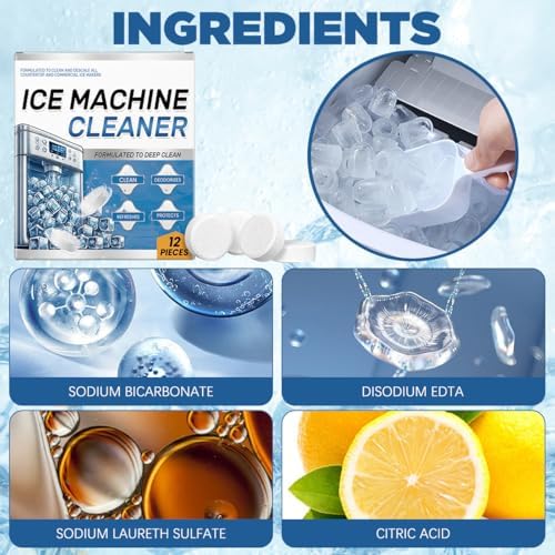 YIVANNUO Ice Machine Descaler - 24 Clean Tablets 1 Year Supply