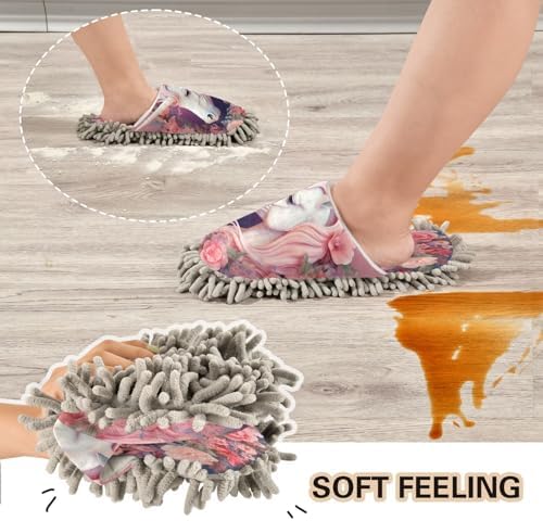 Zhirexin Cute Animal Mopping Slippers for Home Cleaning