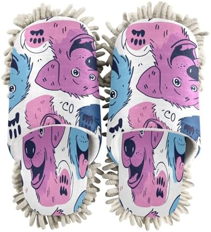Bulletgxll Cartoon Dogs Cleaning Slippers - M
