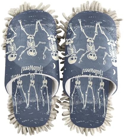 Zhirexin Halloween Skeleton Cleaning Slippers 1