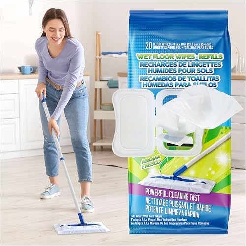 Juniper CLEAN Wet Floor Wipes 20 Count Pack of 3