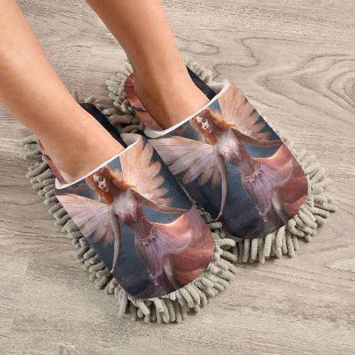 Flower Genie Microfiber Mop Slippers for Home Cleaning