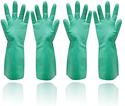 GAYISIC Reusable Latex-Free Kitchen Cleaning Gloves 2 Pairs