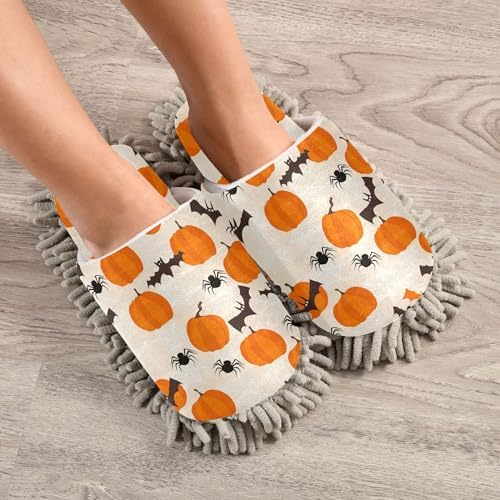 Burbuja Cute Bats Pumpkins Mop Slippers for Home Cleaning