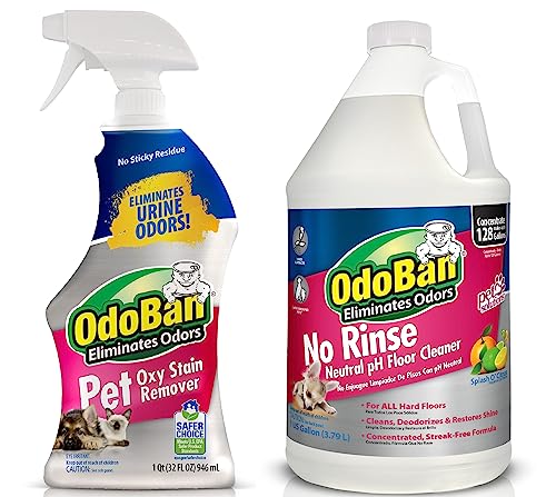 OdoBan Pet Solutions Floor Cleaner Stain Remover Set 1