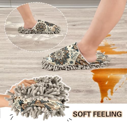 Zhirexin Mandala Kitchen Cleaning Slippers