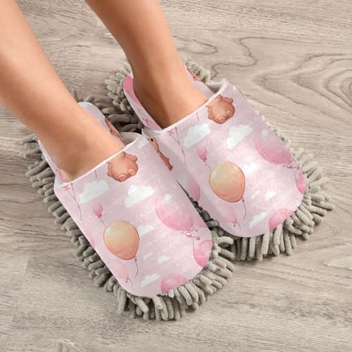 Bulletgxll Bears and Balloons Mopping Slippers - M