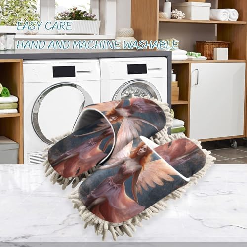 Flower Genie Microfiber Mop Slippers for Home Cleaning