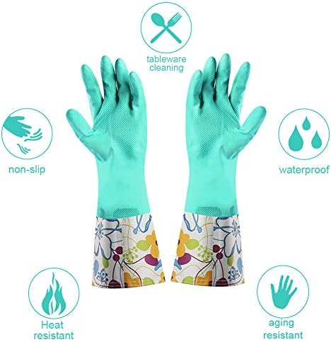 Aixingyun 3 Pair Dishwashing Rubber Gloves Non-Slip
