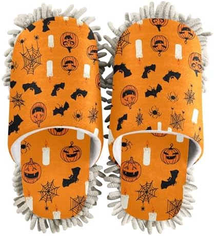 Burbuja Bat Candle Microfiber Cleaning Slippers for Home and Kitchen