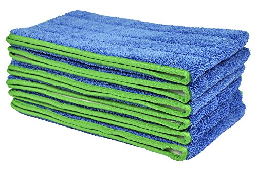 CleanAide All Purpose Super Absorbent Microfiber Mop Pads 6-Pack