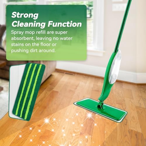 Sgizoku Mop Head Replacement 8 Pack Green
