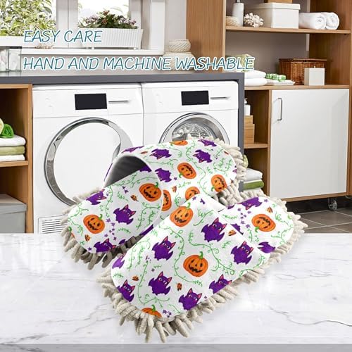 Burbuja Bats Pumpkins Mop Slippers for Home Cleaning