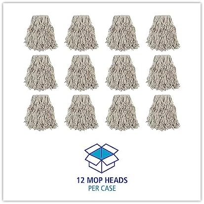 Boardwalk Banded Cotton Mop Heads 24 White Pack Of 12