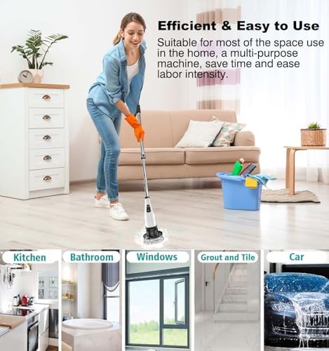 MGLSDeet Rechargeable Spin Scrubber with 7 Brush Heads 1