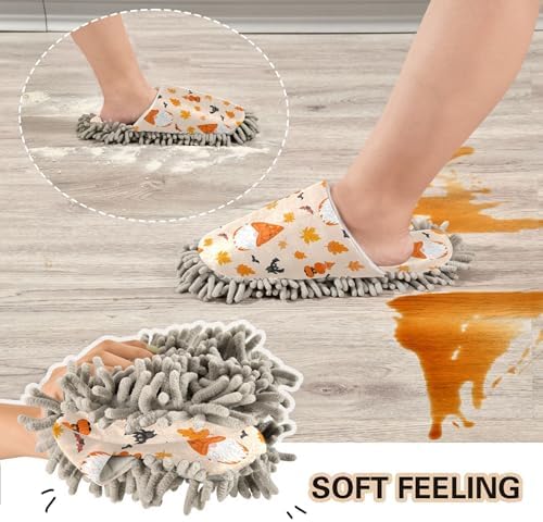 Burbuja Gnomes Halloween Mop Slippers for Home Kitchen Cleaning