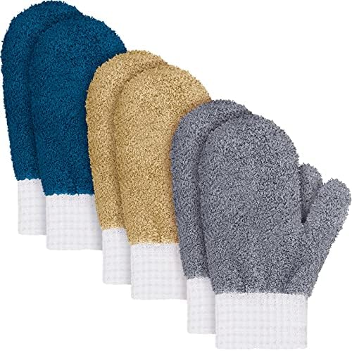 BBTO 3 Pairs Microfiber Dusting Mitts with Thumb