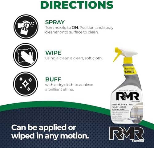 RMR Stainless Steel Cleaner and Polish - 30-Ounce Heavy-Duty Formula
