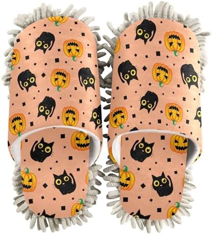 Burbuja Black Cats Mop Slippers for Wet Dry Cleaning