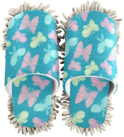Burbuja Butterflies Mop Slippers for Home Kitchen Cleaning