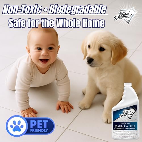 Black Diamond Marble Tile Floor Cleaner No-Rinse Concentrate 1 Quart