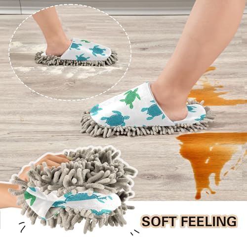 Burbuja Turtles Mop Slippers for Women Men