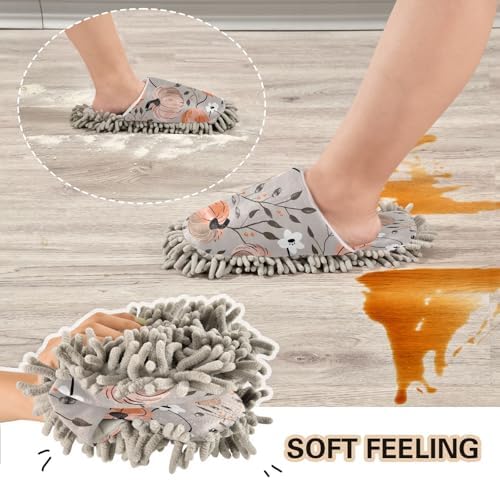 Zhirexin Cleaning Slippers with Microfiber Mop Pad 1