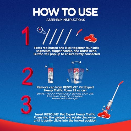 Resolve Pet Expert Easy Clean Carpet Foam Spray Refill 2 Pack