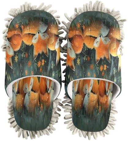 Zhirexin Cartoon Cute Fox Cleaning Slippers