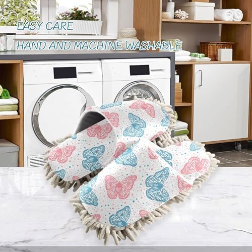 Burbuja Butterflies Mop Slippers for Home Cleaning