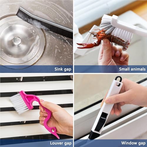 14Pcs Crevice Cleaning Brush Set for Kitchen Bathroom