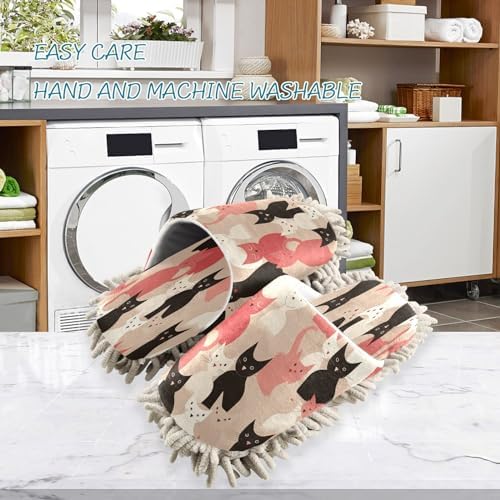Bulletgxll Cats Pattern Mopping Slippers - M