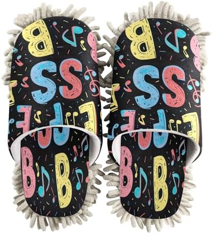 Zhirexin Colorful Cartoon Cleaning Slippers