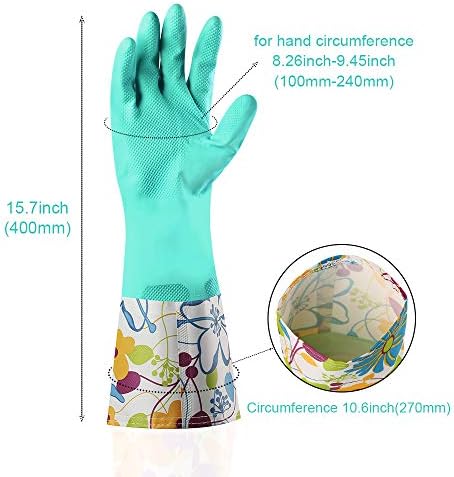 Aixingyun 3 Pair Dishwashing Rubber Gloves Non-Slip