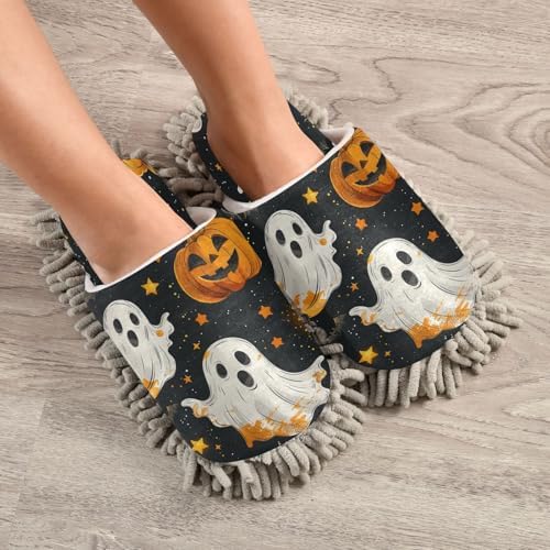 Zhirexin Mop Slippers - White Microfiber Absorbent Comfortable