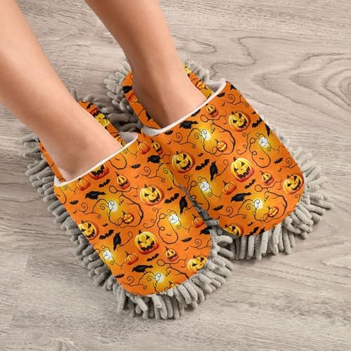 Burbuja Spooky Halloween Mop Slippers for Women Men