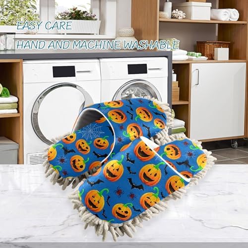 Burbuja Pumpkins Mop Slippers with Facial Expressions for Home Use