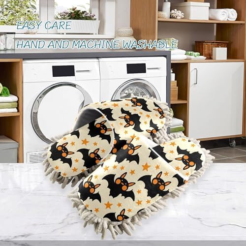 Burbuja Cartoon Bats Mop Slippers for Home Cleaning