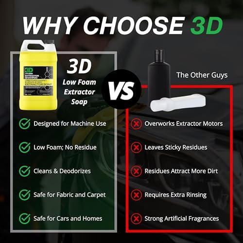 3D Extractor Carpet Cleaner Shampoo - 1 Gallon