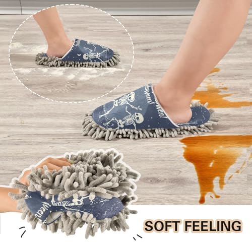 Zhirexin Halloween Skeleton Cleaning Slippers 1