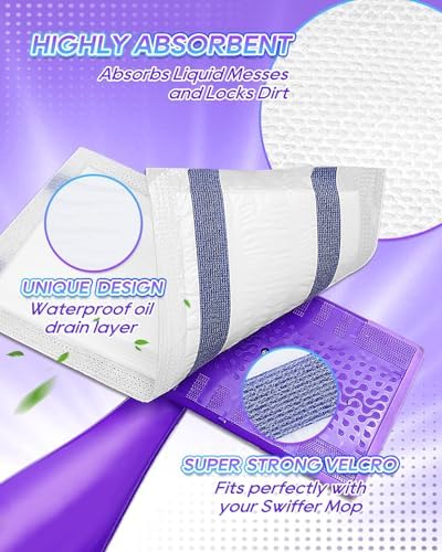 YagoDago 48 Count Multi-Layer Dry Mop Pads for Swiffer WetJet