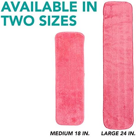 Arkwright Spray Mop Replacement Pads - Pack of 12 Red 18 in