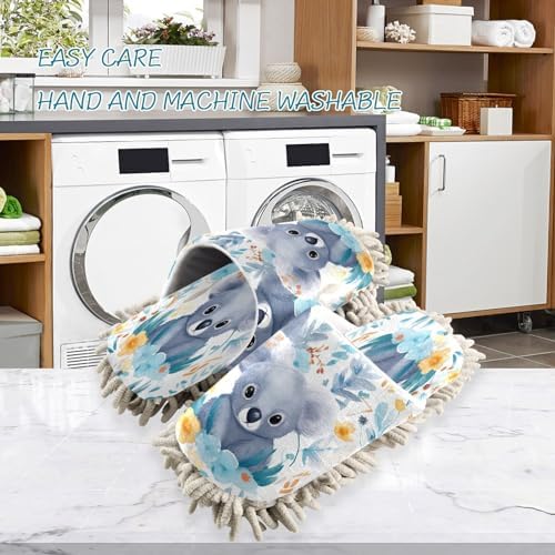 Bulletgxll Mop Slippers with Microfiber Pad for Easy Cleaning
