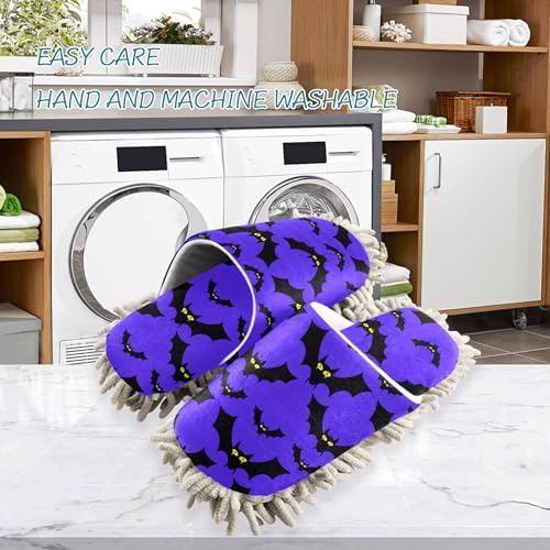 Burbuja Cartoon Bats Mop Slippers for Home and Kitchen