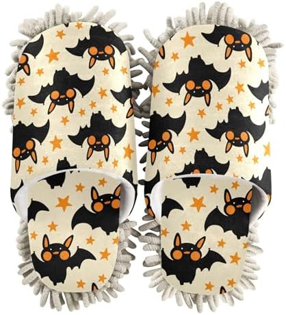 Burbuja Cartoon Bats Mop Slippers for Home Cleaning